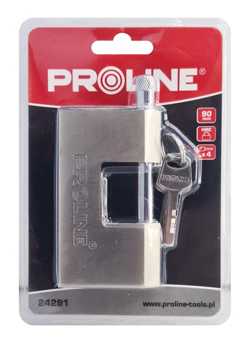 PROLINE λουκέτο ασφαλείας τάκου 24291, 4x κλειδιά, μεταλλικό, 90mm - Image 2