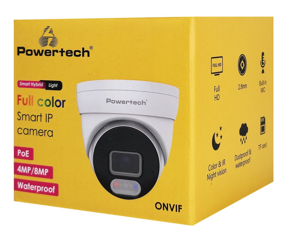 POWERTECH IP κάμερα με μικρόφωνο & Full Color λειτουργία, 8MP, 2.8mm, PoE, IP67 - Image 4