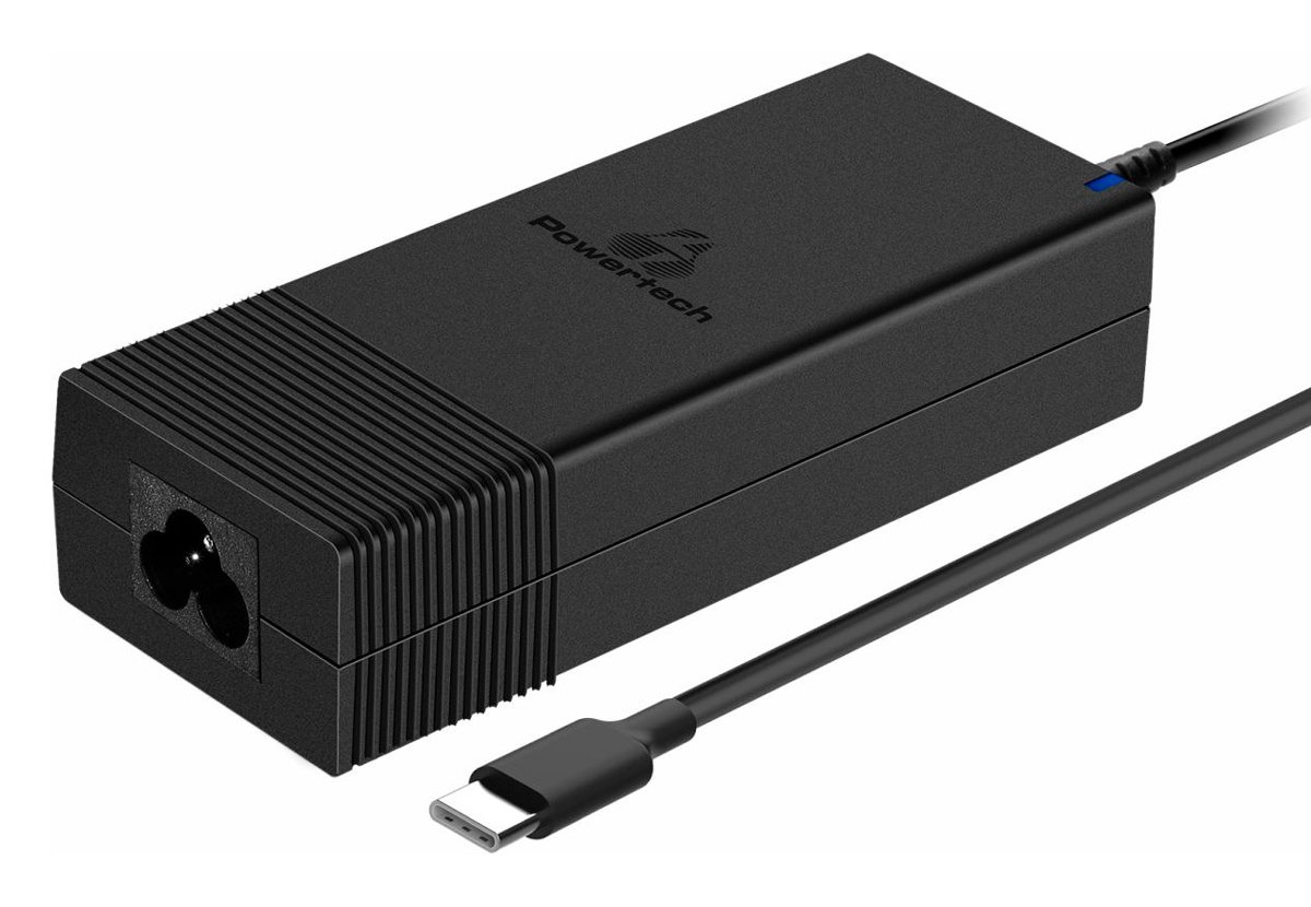 POWERTECH φορτιστής laptop , USB-C PD, 90W, μαύρος