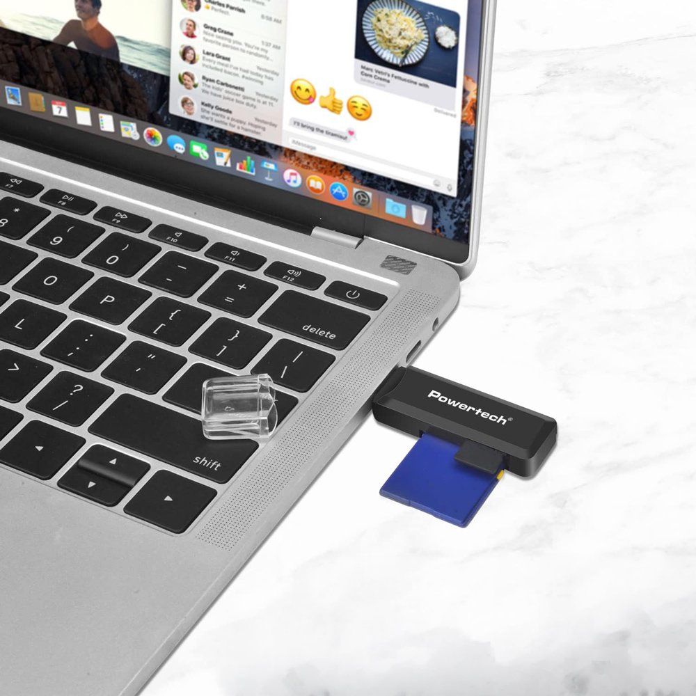 POWERTECH card reader για SD & micro SD, USB 3.0, 5Gbps, μαύρο - Image 2