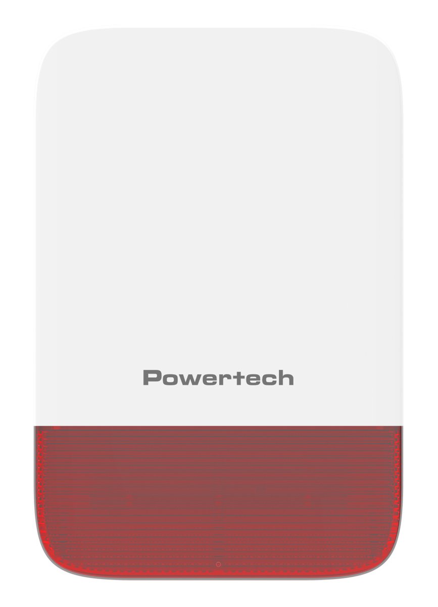 POWERTECH σειρήνα , εξωτερικού χώρου, IP65, 433MHz, 120dB, 5000mAh, κόκκινη