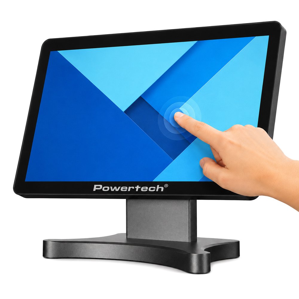 POWERTECH οθόνη αφής , LCD, 17.3" 1920x1080p, HDMI/VGA, VESA 75x75mm, μαύρη - Image 2