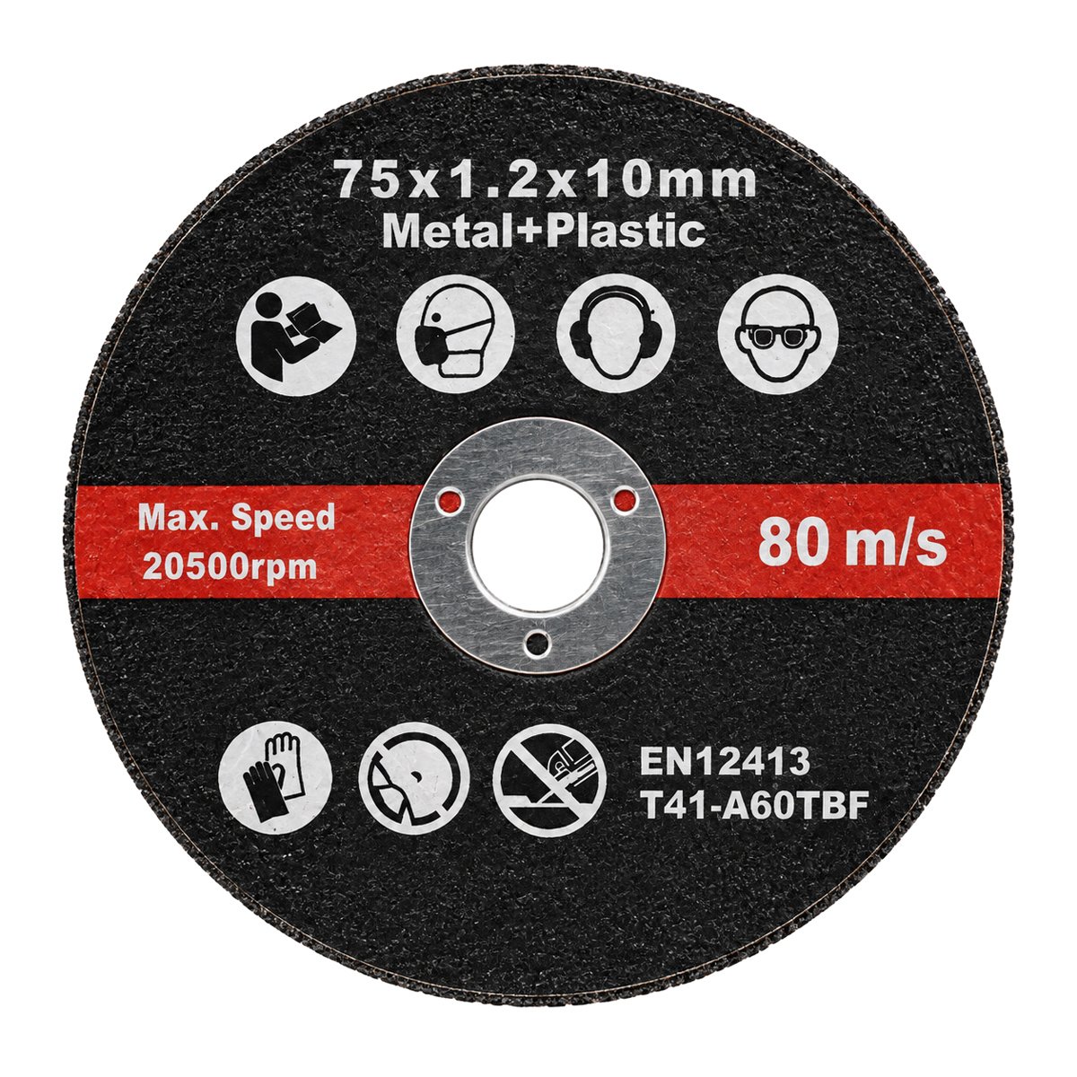 POWERTERCH σετ δίσκοι κοπής μετάλλου/πλαστικού , 75mm, 20500rpm, 5τμχ