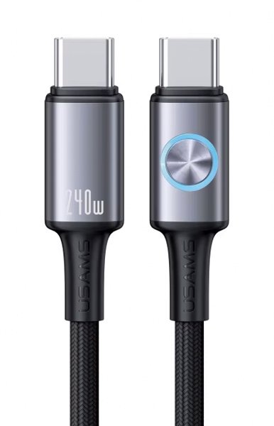 USAMS καλώδιο USB-C , 240W, 480Mbps, 1.2m, μαύρο