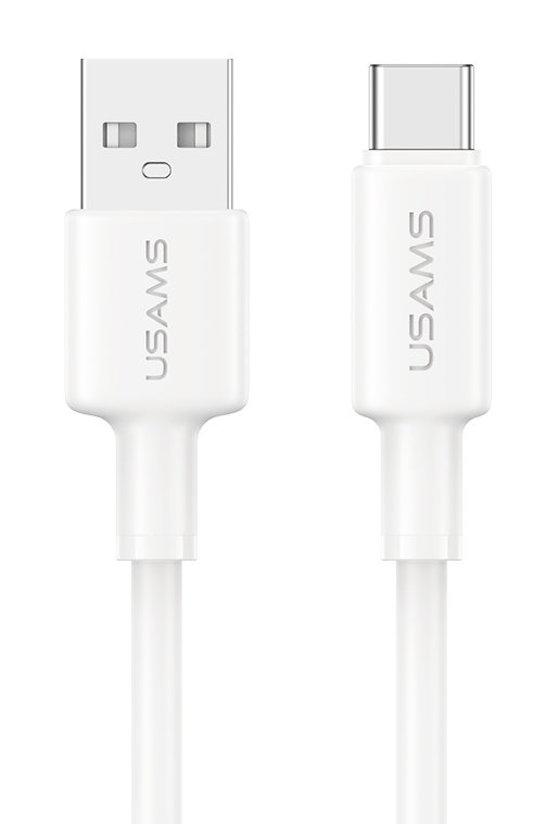 USAMS καλώδιο USB-C σε USB , 3A 18W, 480Mbps, 1m, λευκό