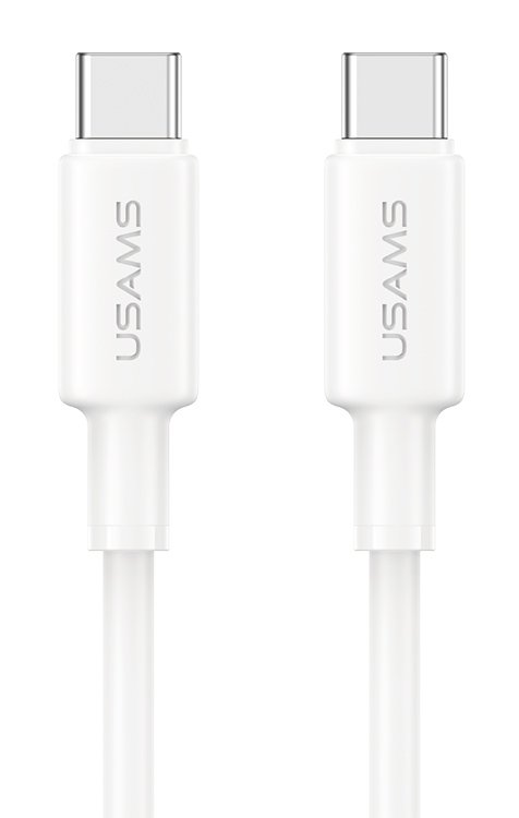 USAMS καλώδιο USB-C , 60W, 480Mbps, 1m, λευκό