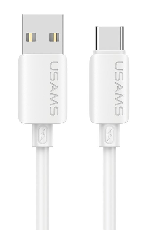 USAMS καλώδιο USB-C σε USB , σιλικόνης, 3A, 480Mbps, 1m, λευκό
