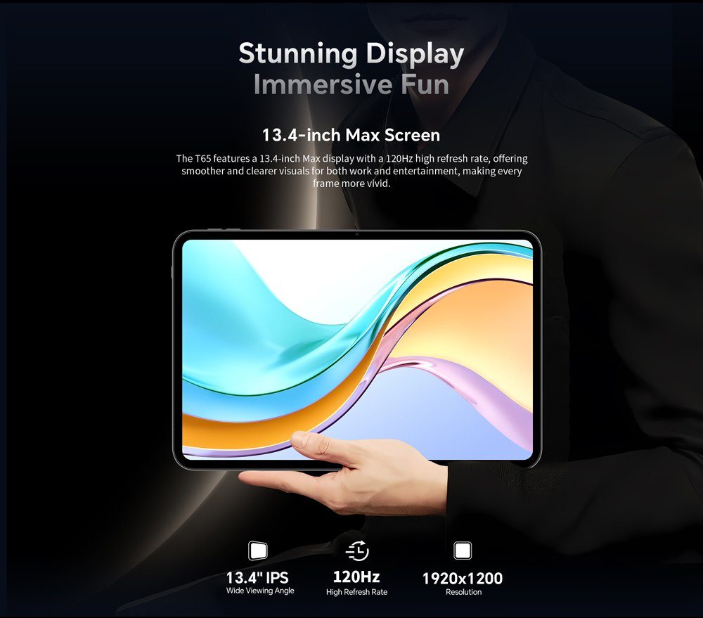 TECLAST tablet , 13.4", 6/128GB, 4G, Android 15, 8000mAh, γκρι - Image 11
