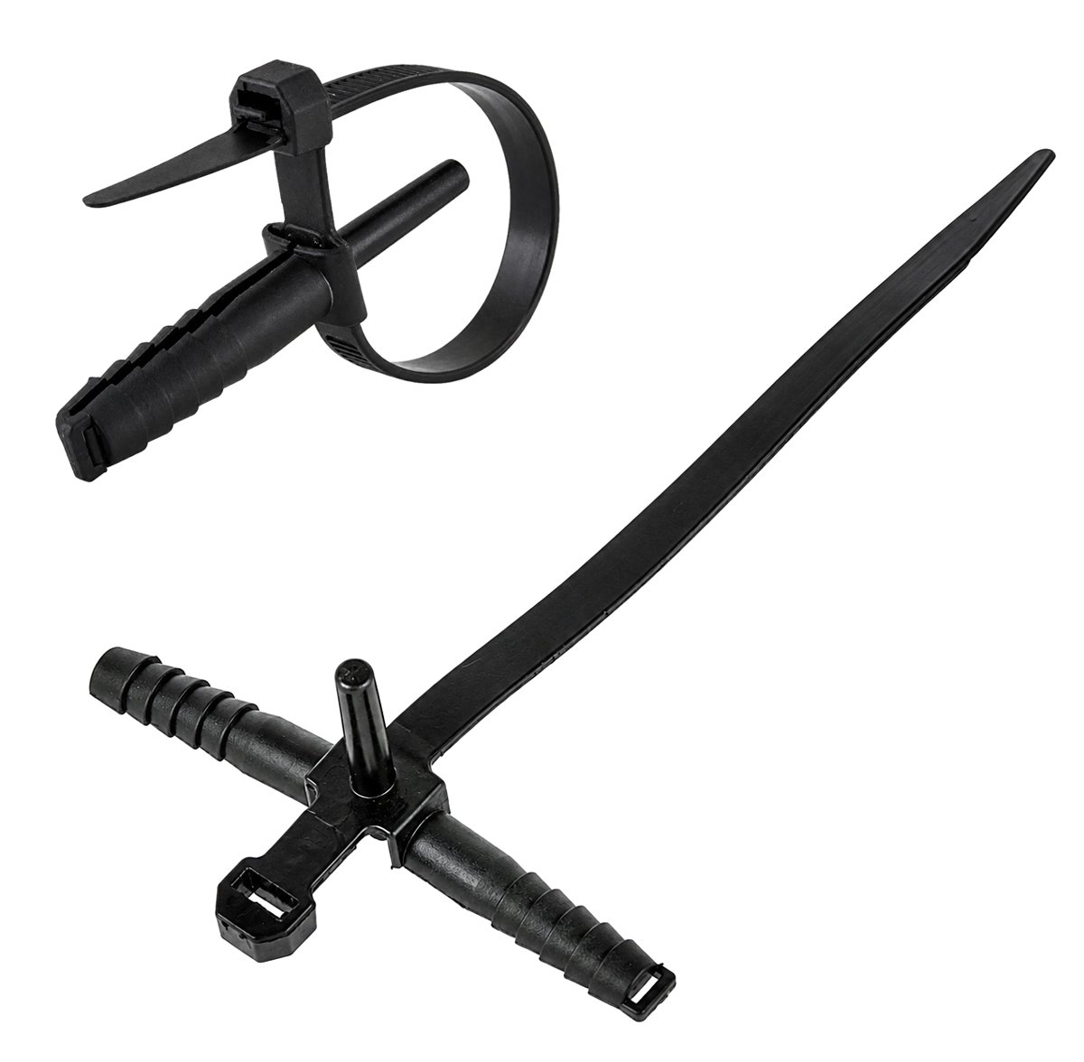 POWERTECH δεματικά καλωδίων με ούπα , 7x150mm, μαύρα, 100τμχ