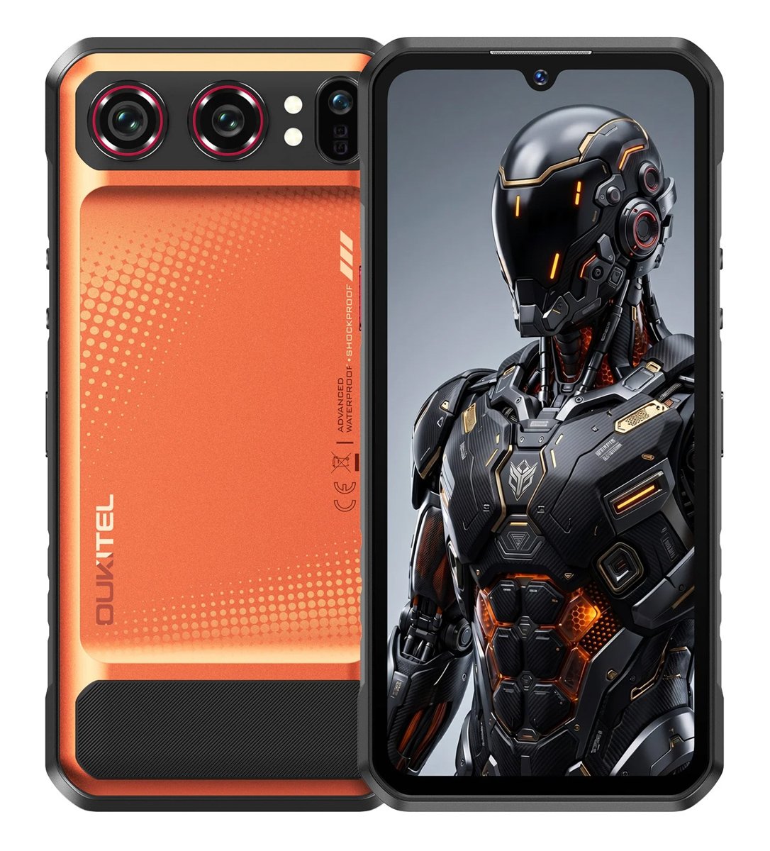 OUKITEL smartphone  Air, 6.88", 12/512GB, 5G, 8000mAh, IP68/IP69K/MIL-STD-810H, πορτοκαλί